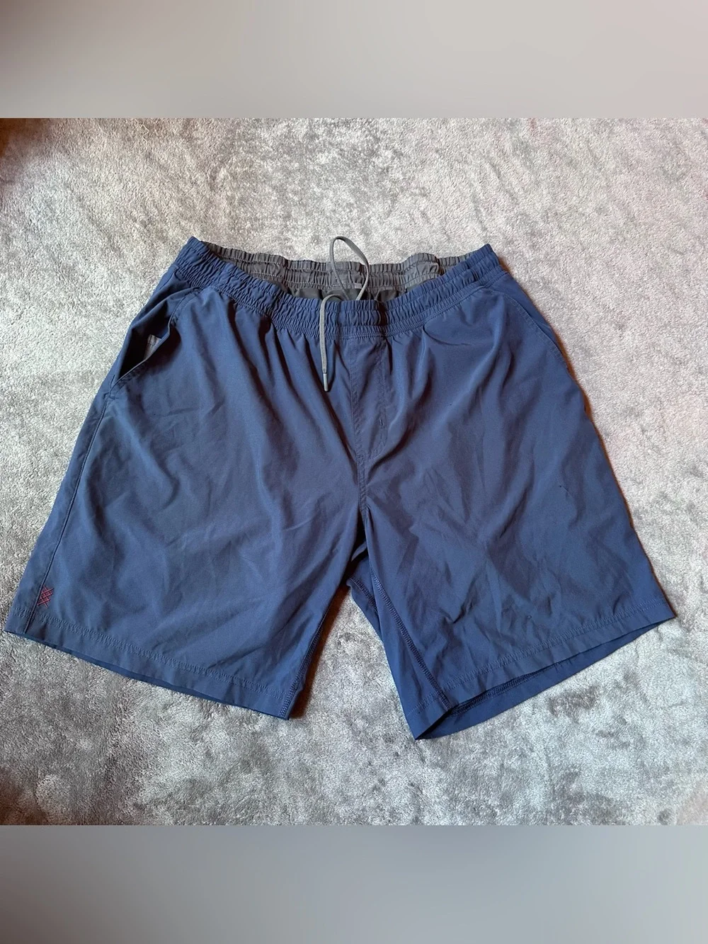 Rhone Mens Compression Lined Training Shorts Large Navy Blue